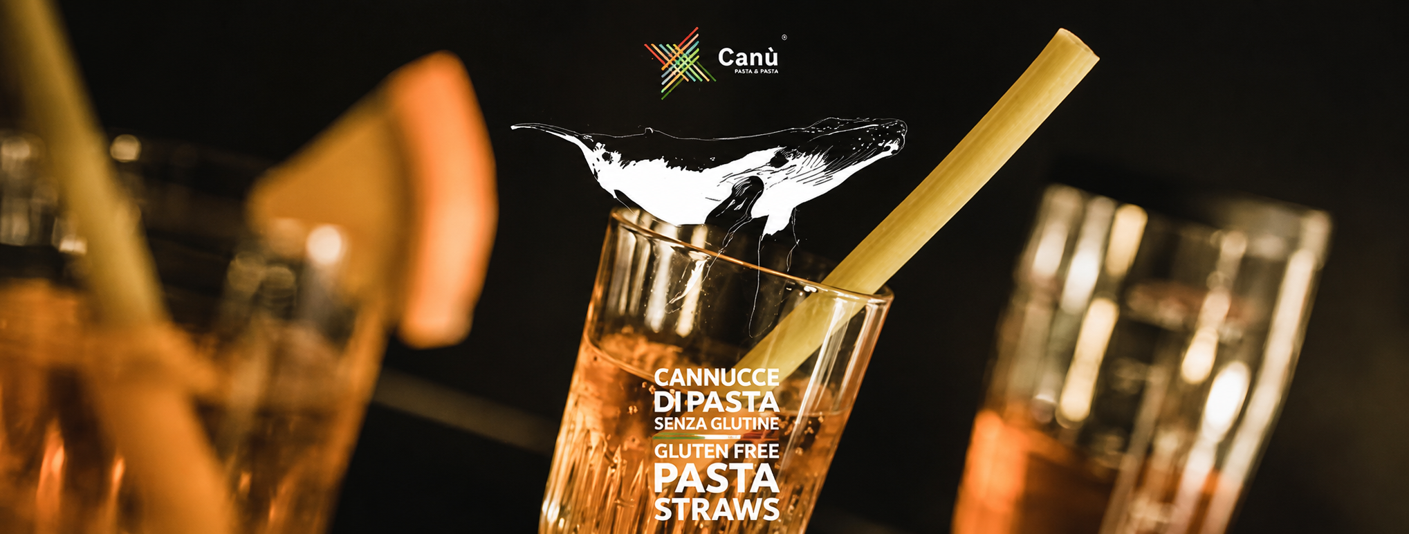 Drink with a Canù pasta straw